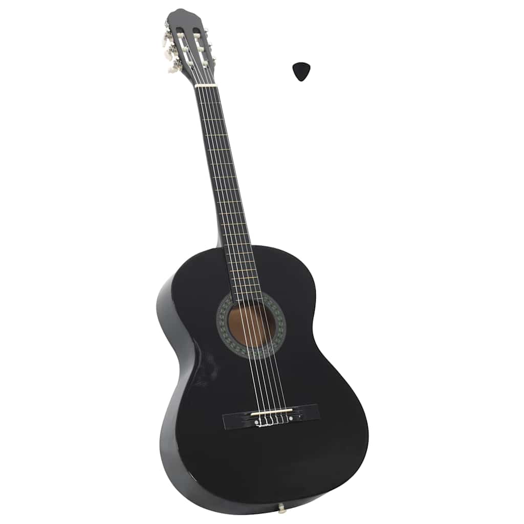 Gitaar klassiek beginner 4/4 39" lindenhout zwart is nu te koop bij PeponiXL, paradijselijk wonen!