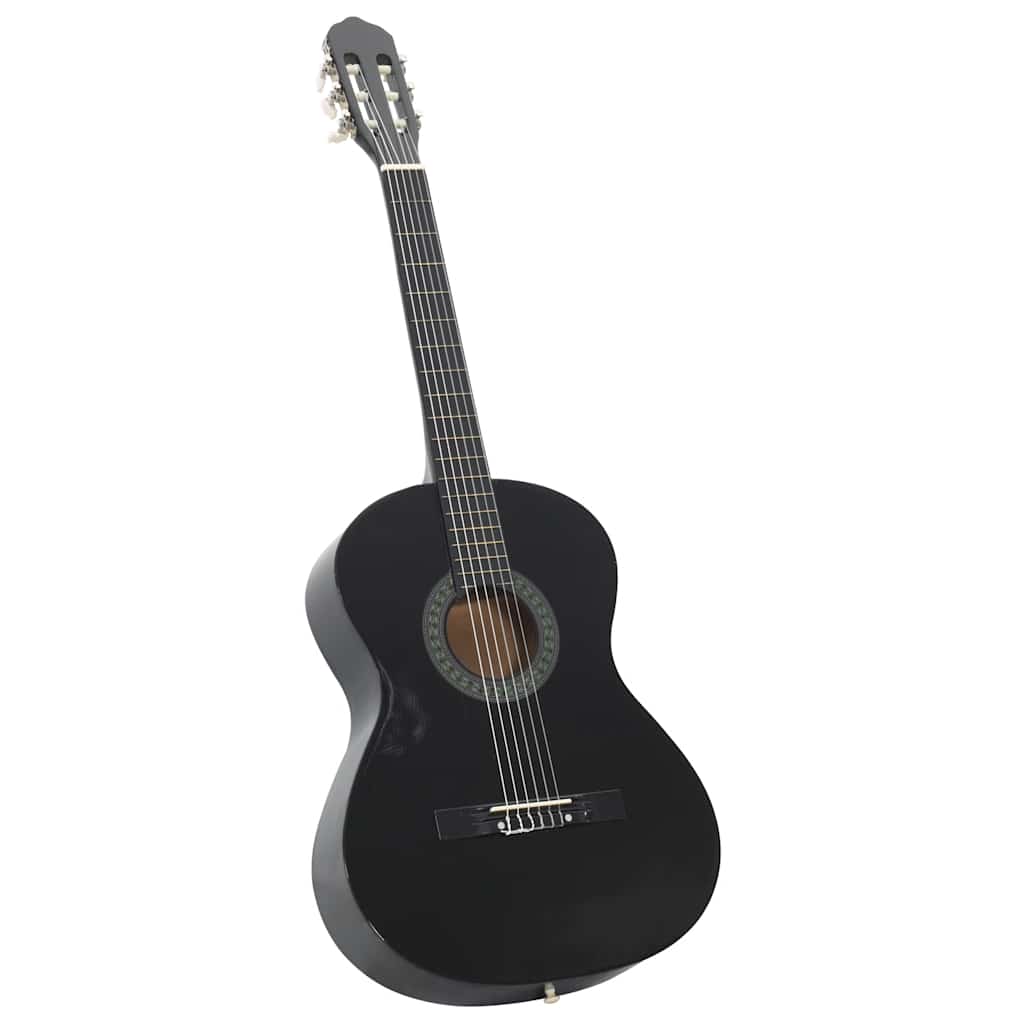 Gitaar klassiek beginner 4/4 39" lindenhout zwart is nu te koop bij PeponiXL, paradijselijk wonen!