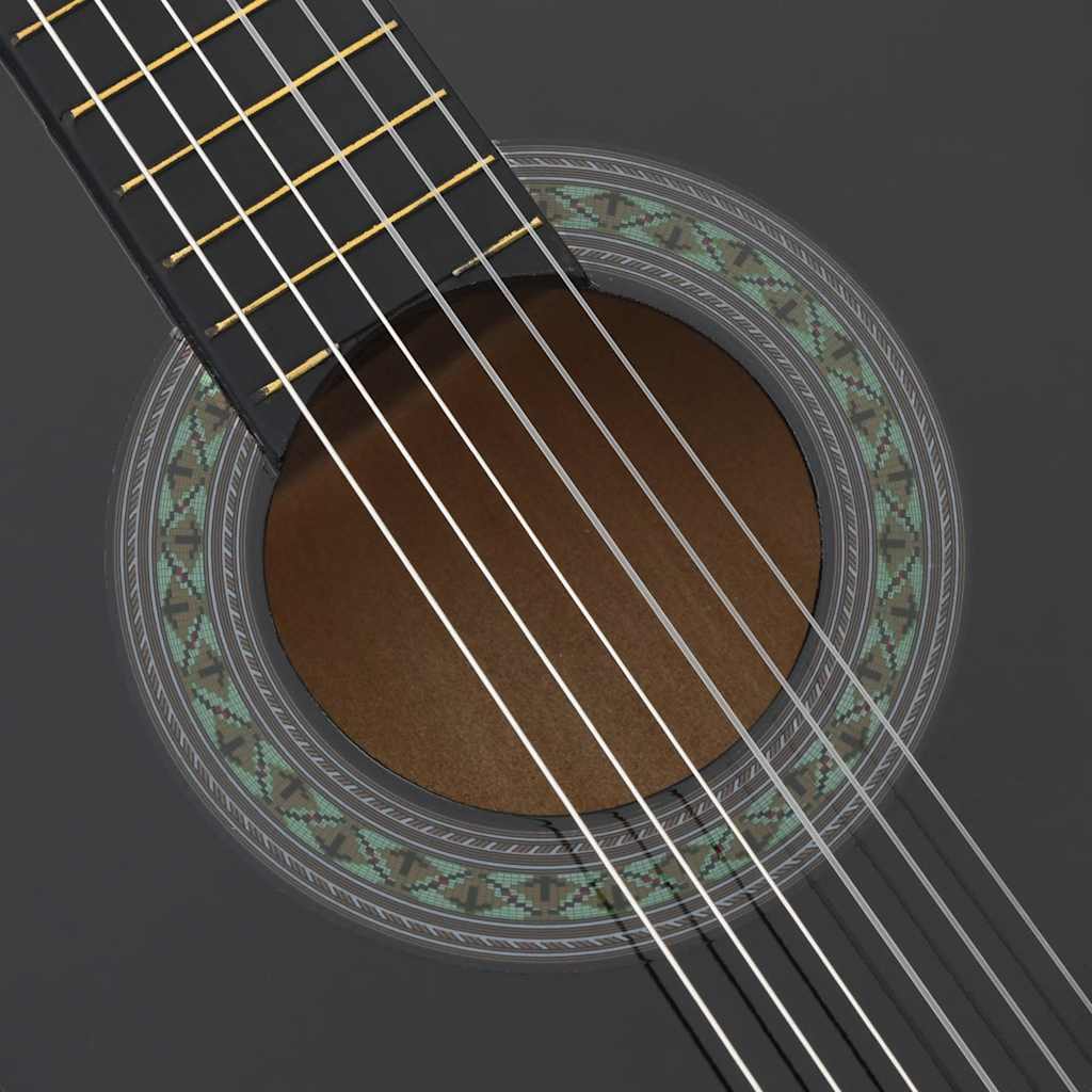 Gitaar klassiek beginner 4/4 39" lindenhout zwart is nu te koop bij PeponiXL, paradijselijk wonen!