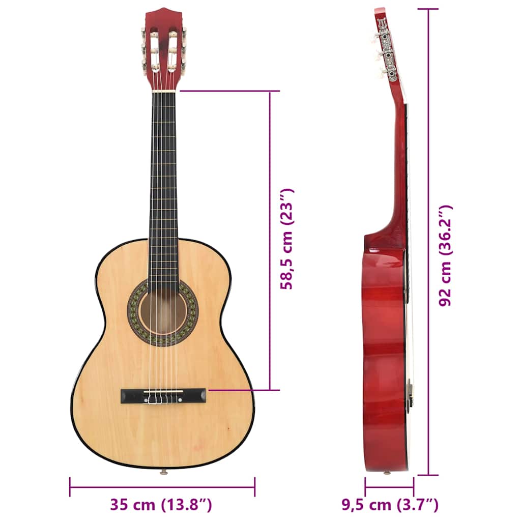 8-delige Gitaarset klassiek beginner 3/4 36" is nu te koop bij PeponiXL, paradijselijk wonen!