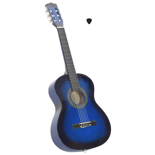 Gitaar klassiek beginner en kinderen 3/4 36" blauw is nu te koop bij PeponiXL, paradijselijk wonen!