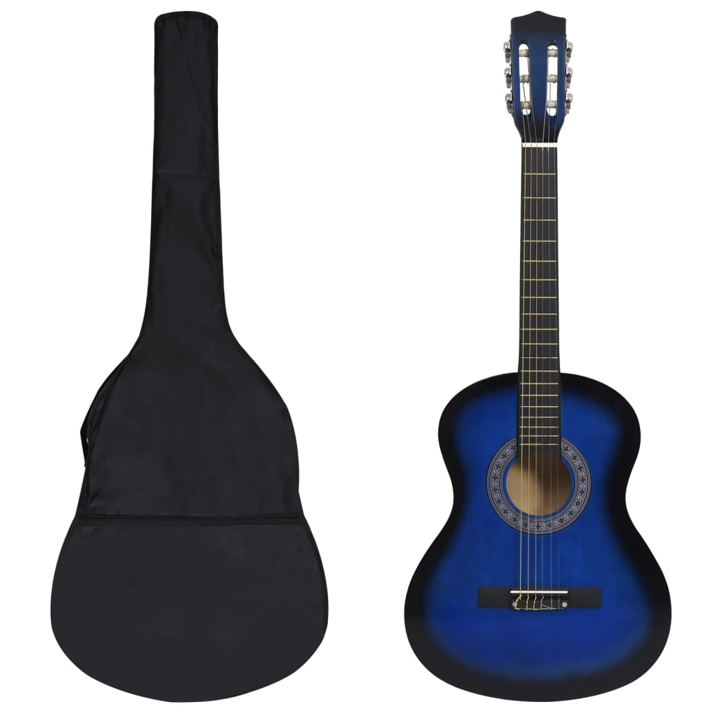 8-delige Gitaarset klassiek beginner 3/4 36" blauw is nu te koop bij PeponiXL, paradijselijk wonen!