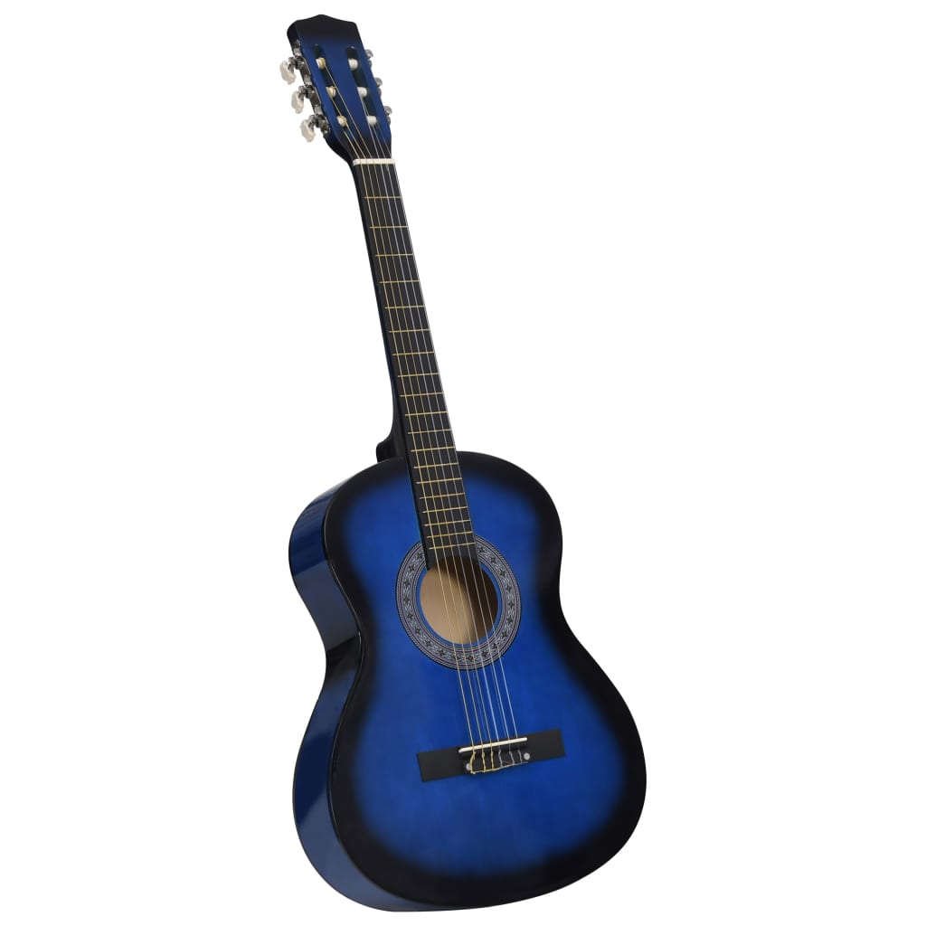 8-delige Gitaarset klassiek beginner 3/4 36" blauw is nu te koop bij PeponiXL, paradijselijk wonen!