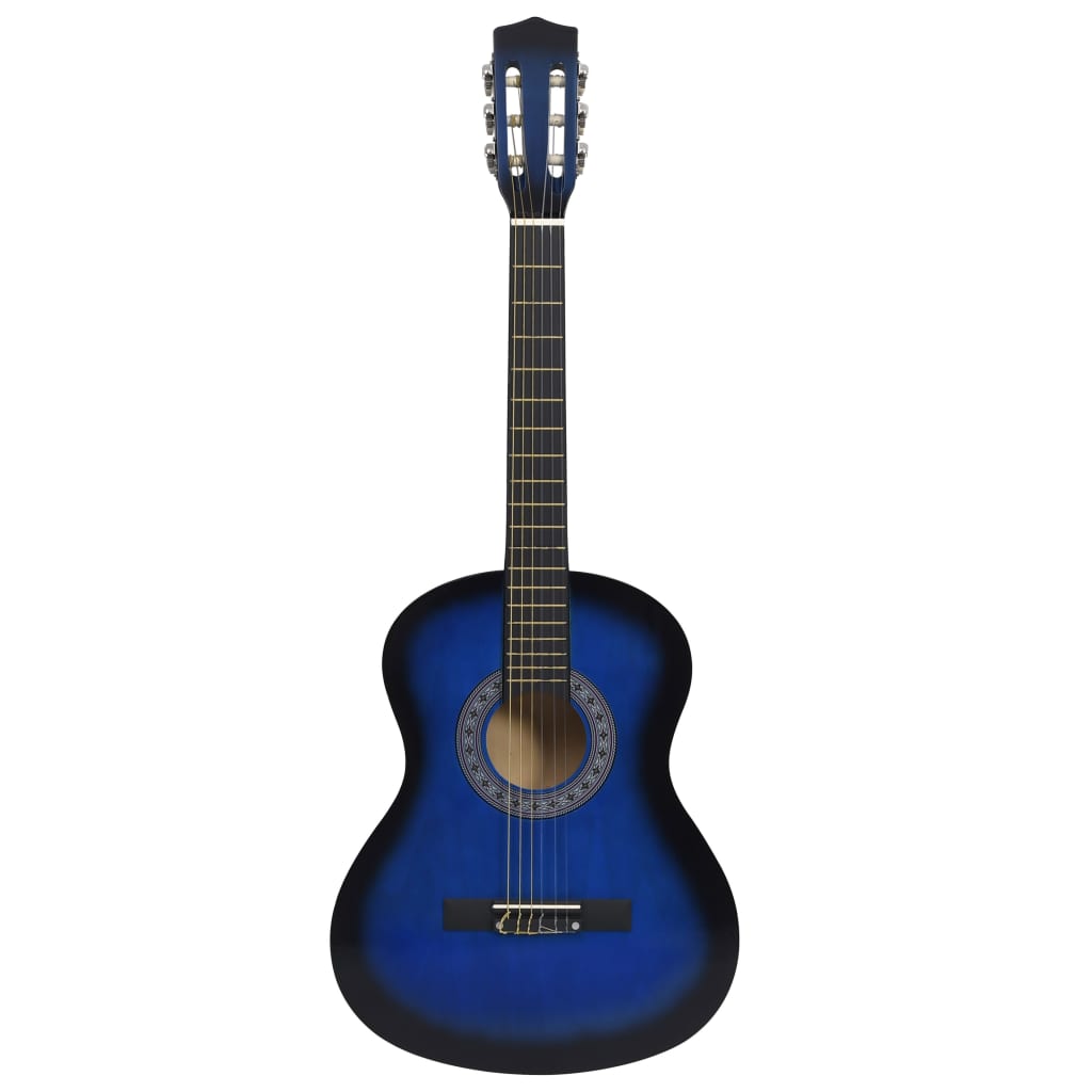 8-delige Gitaarset klassiek beginner 3/4 36" blauw is nu te koop bij PeponiXL, paradijselijk wonen!