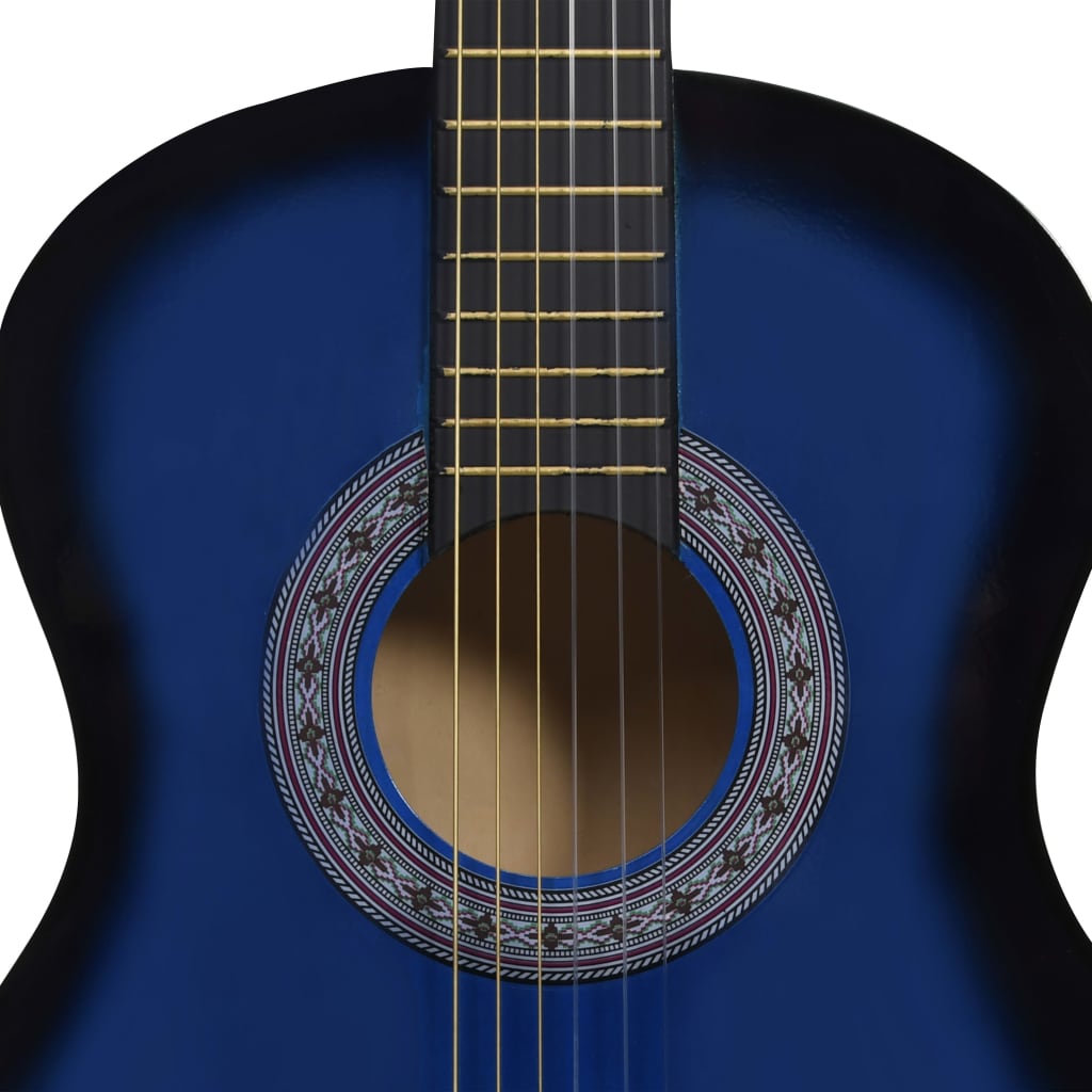 8-delige Gitaarset klassiek beginner 3/4 36" blauw is nu te koop bij PeponiXL, paradijselijk wonen!