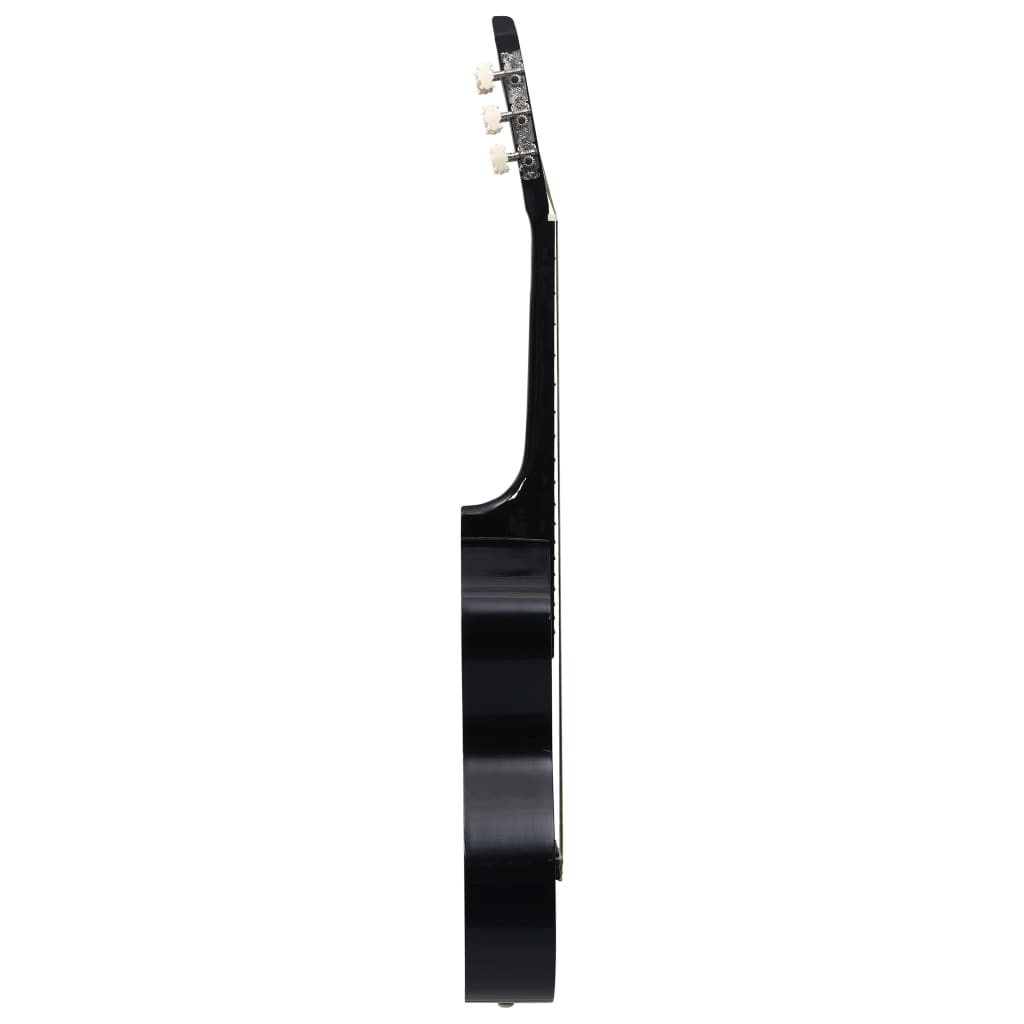 Gitaar klassiek beginner en kinderen 3/4 36" zwart is nu te koop bij PeponiXL, paradijselijk wonen!