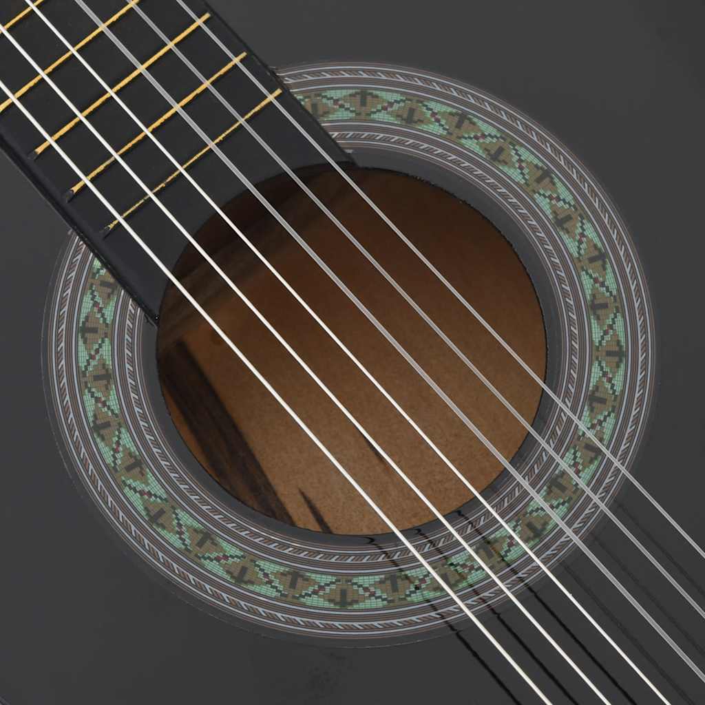 Gitaar klassiek beginner en kinderen 3/4 36" zwart is nu te koop bij PeponiXL, paradijselijk wonen!
