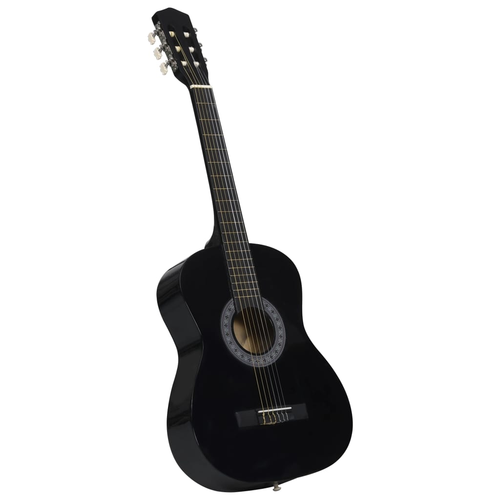 8-delige Gitaarset klassiek beginner 3/4 36" zwart is nu te koop bij PeponiXL, paradijselijk wonen!