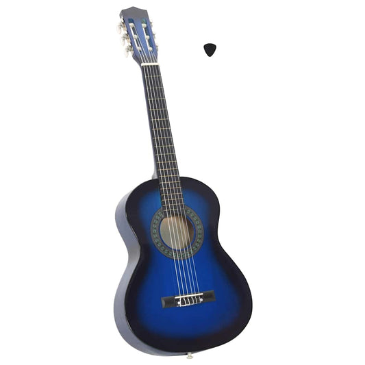 Gitaar klassiek beginner en kinderen 1/2 34" blauw is nu te koop bij PeponiXL, paradijselijk wonen!