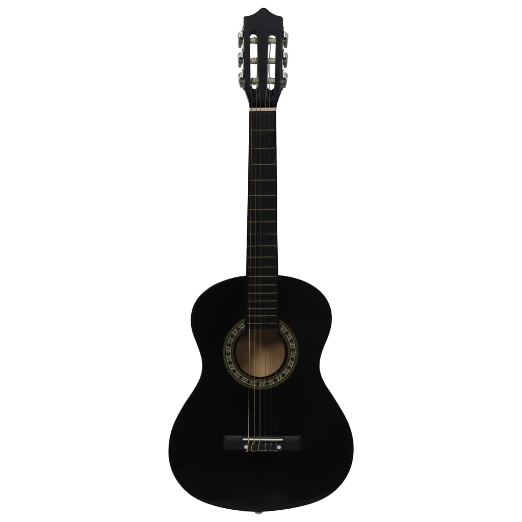 Gitaar klassiek beginner en kinderen 1/2 34" zwart is nu te koop bij PeponiXL, paradijselijk wonen!