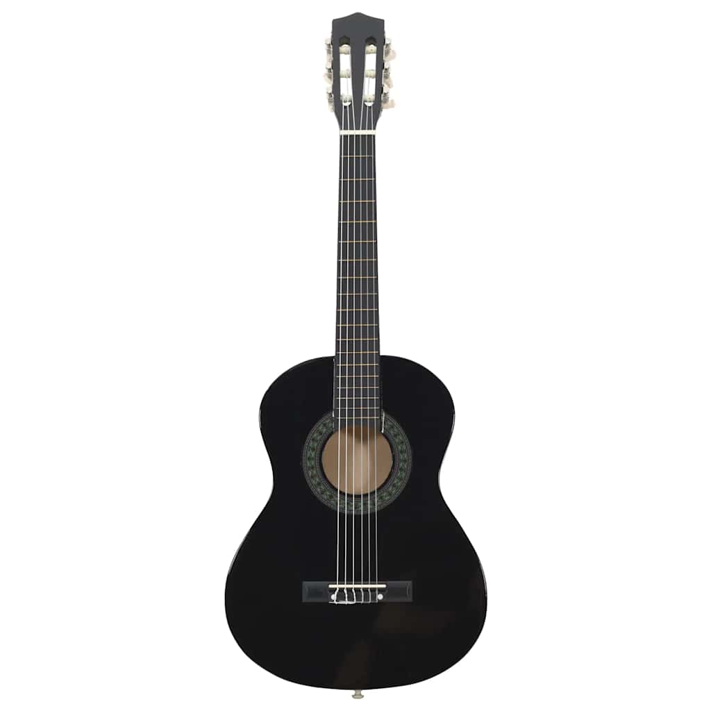 Gitaar klassiek beginner en kinderen 1/2 34" zwart is nu te koop bij PeponiXL, paradijselijk wonen!