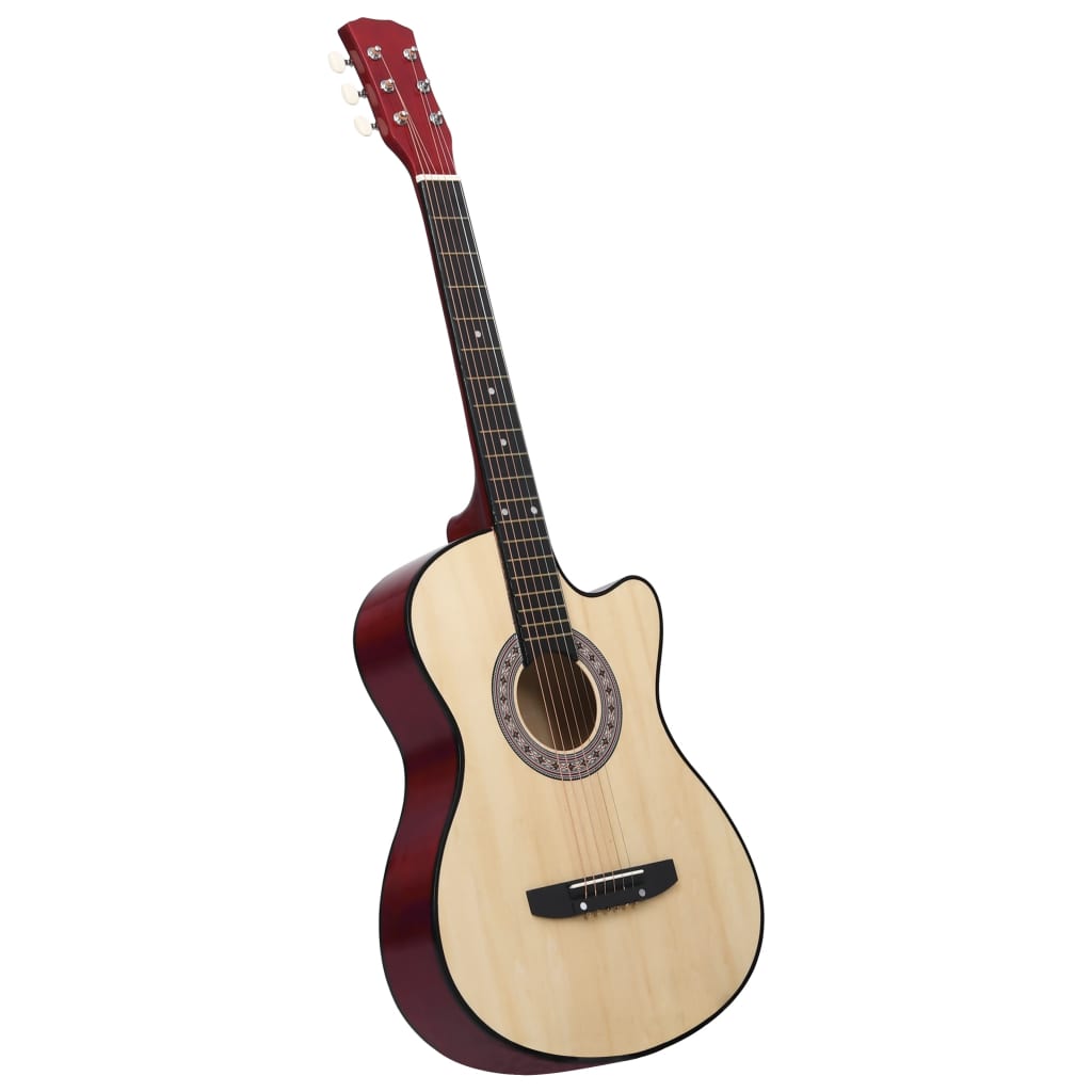 Gitaar cutaway met 6 snaren western akoestisch 38" lindenhout is nu te koop bij PeponiXL, paradijselijk wonen!