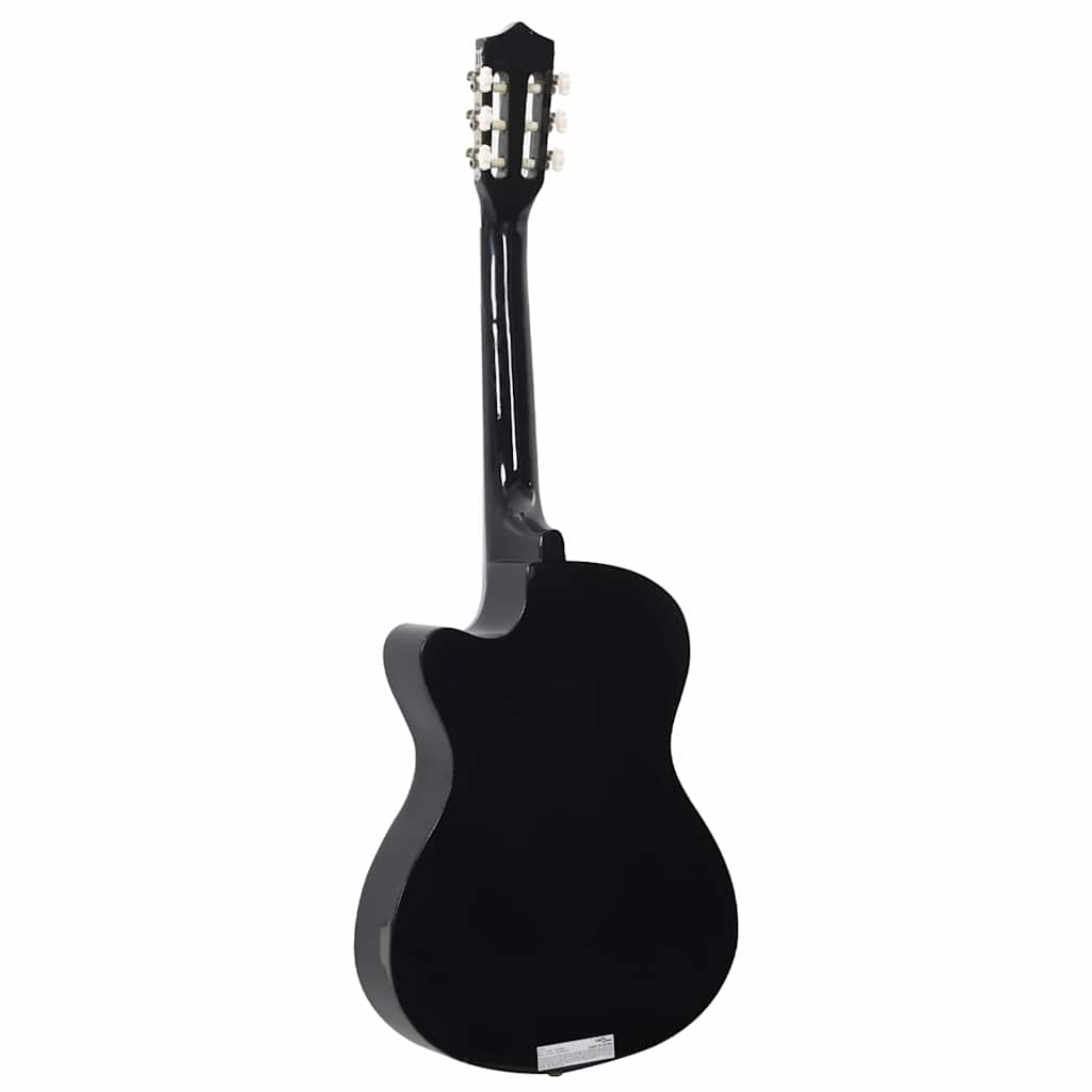 Gitaar cutaway met 6 snaren western klassiek 38" zwart is nu te koop bij PeponiXL, paradijselijk wonen!