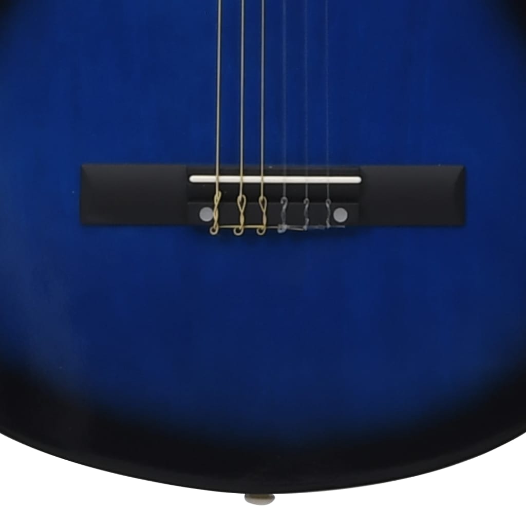 12-delige Gitaarset met 6 snaren western klassiek 38" blauw is nu te koop bij PeponiXL, paradijselijk wonen!