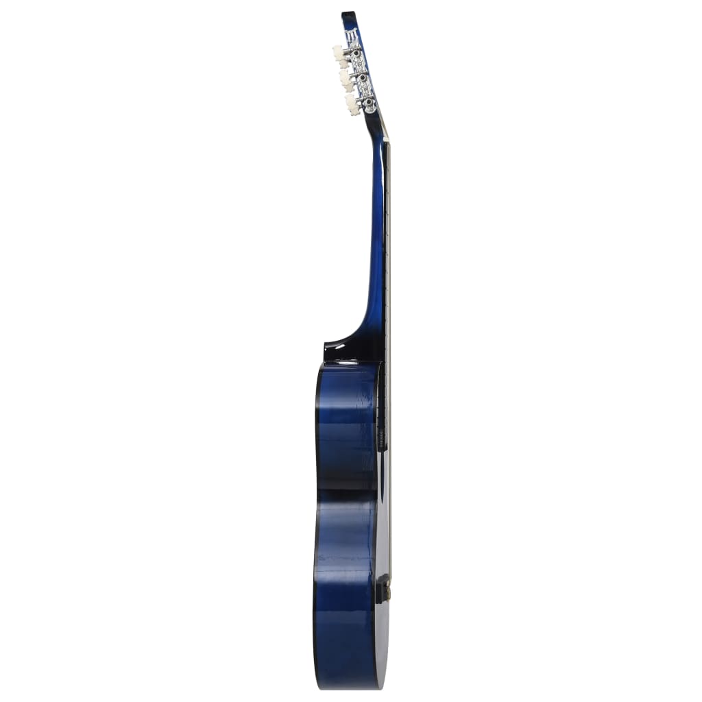 12-delige Gitaarset met 6 snaren western klassiek 38" blauw is nu te koop bij PeponiXL, paradijselijk wonen!