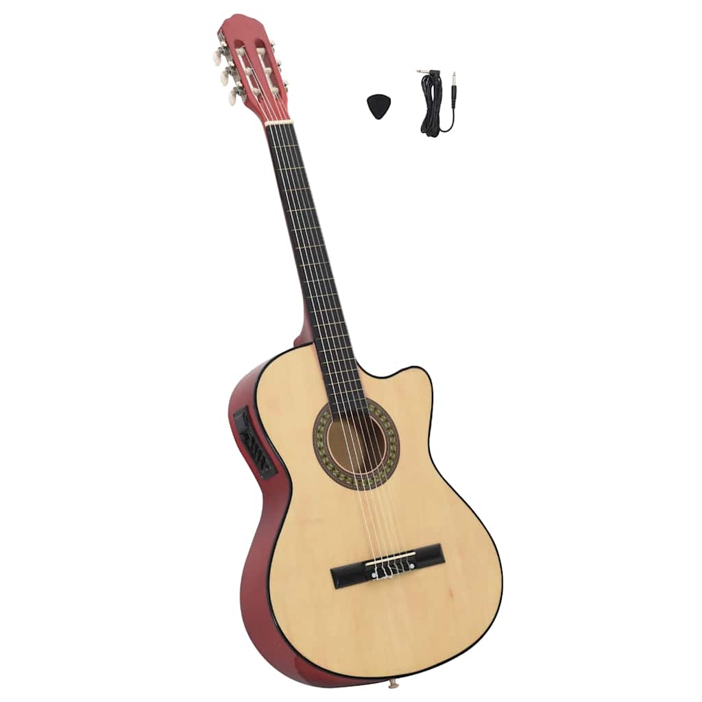 Gitaar cutaway met equalizer 6 snaren western klassiek is nu te koop bij PeponiXL, paradijselijk wonen!