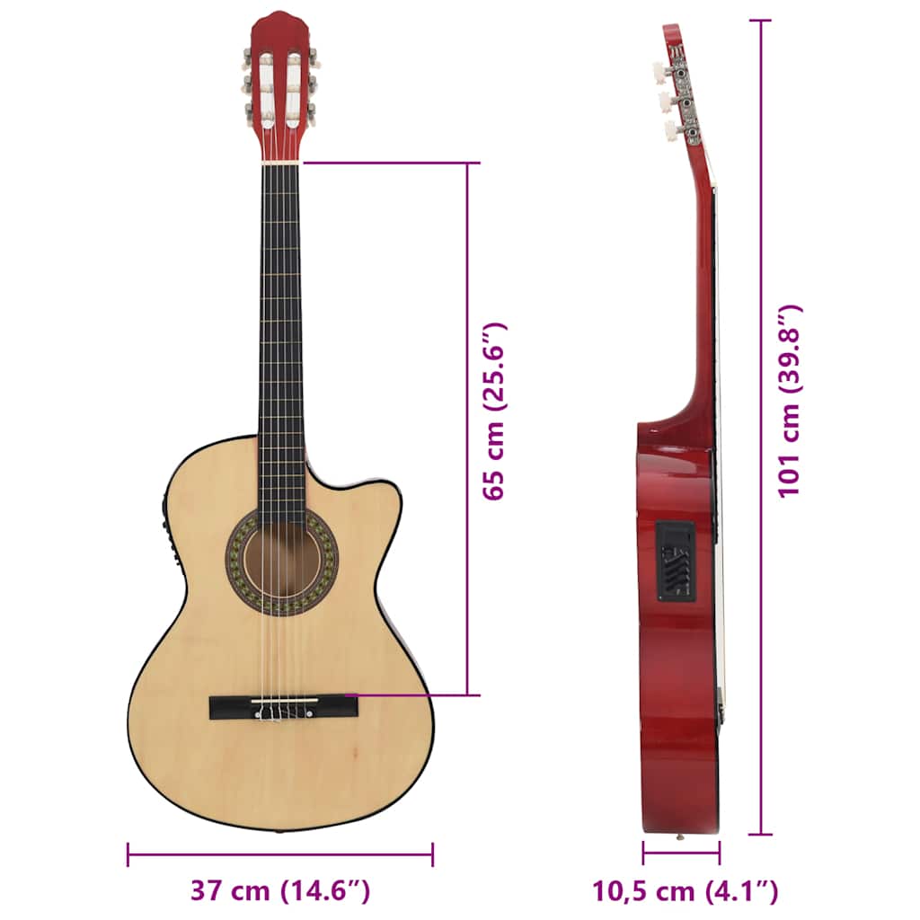 Gitaar cutaway met equalizer 6 snaren western klassiek is nu te koop bij PeponiXL, paradijselijk wonen!