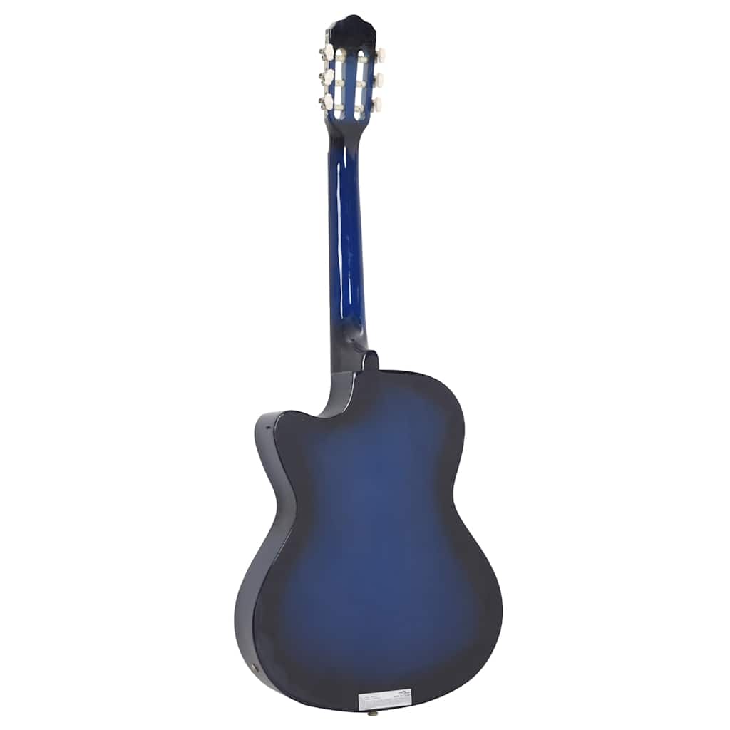 Gitaar cutaway met equalizer 6 snaren western klassiek blauw is nu te koop bij PeponiXL, paradijselijk wonen!