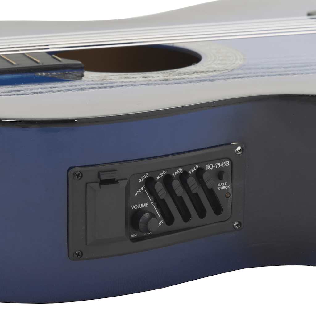 Gitaar cutaway met equalizer 6 snaren western klassiek blauw is nu te koop bij PeponiXL, paradijselijk wonen!