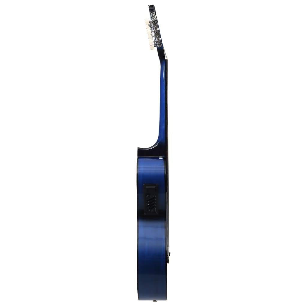 12-delige Gitaarset met equalizer en 6 snaren western blauw is nu te koop bij PeponiXL, paradijselijk wonen!