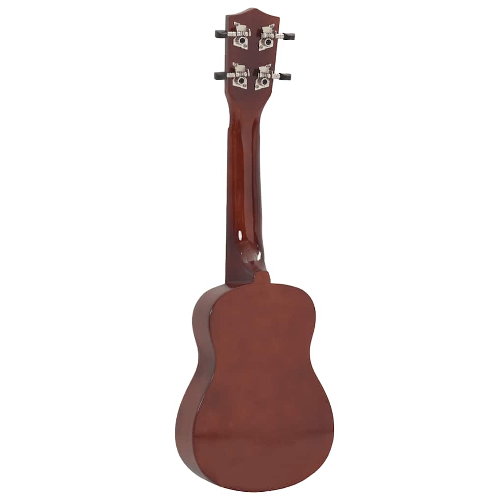 Ukuleleset met tas voor kinderen sopraan 21'' donkerhoutkleurig is nu te koop bij PeponiXL, paradijselijk wonen!