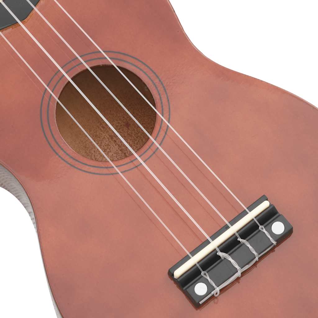 Ukuleleset met tas voor kinderen sopraan 21'' donkerhoutkleurig is nu te koop bij PeponiXL, paradijselijk wonen!