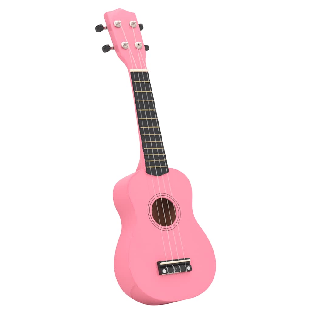 Ukuleleset met tas voor kinderen sopraan 21'' roze is nu te koop bij PeponiXL, paradijselijk wonen!