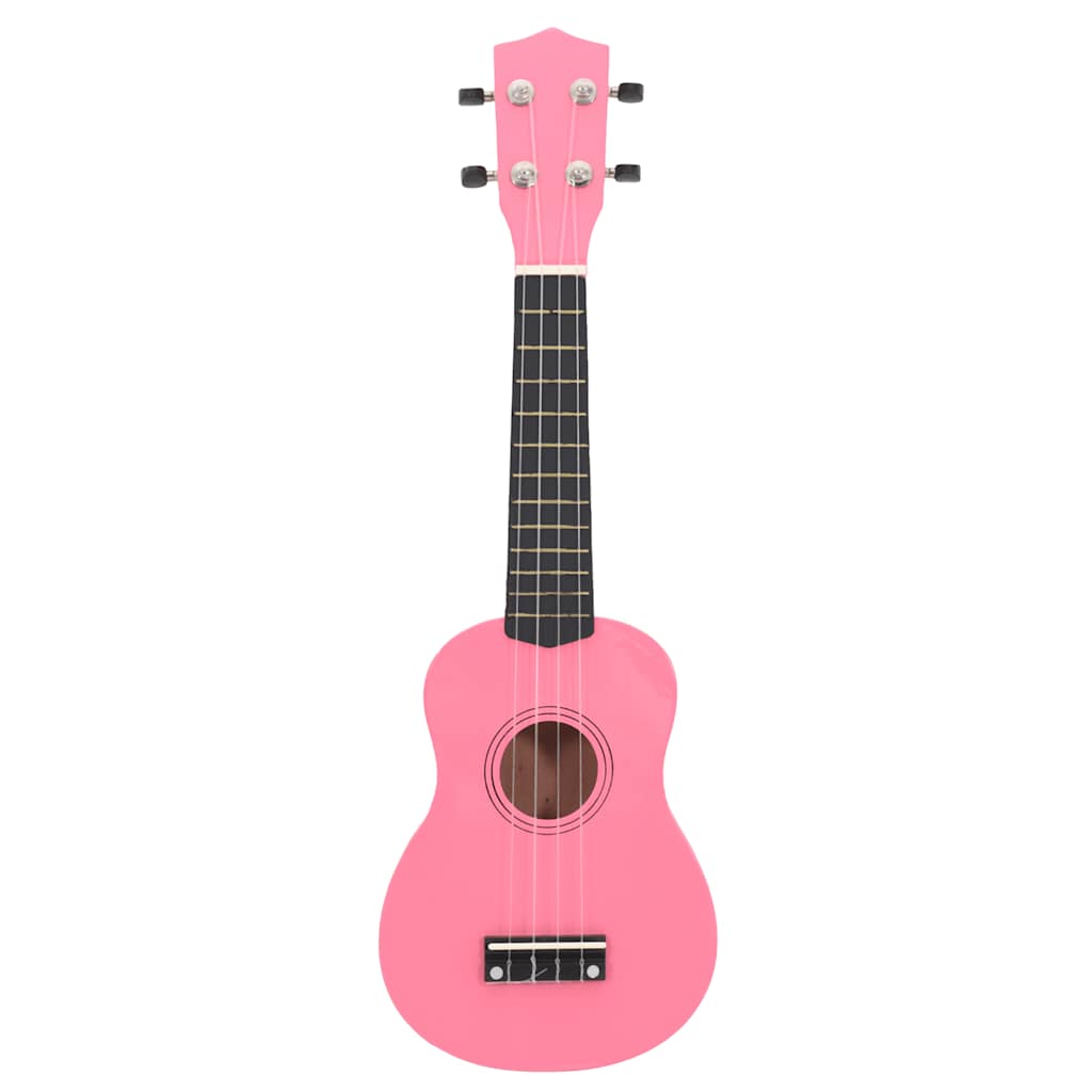 Ukuleleset met tas voor kinderen sopraan 21'' roze is nu te koop bij PeponiXL, paradijselijk wonen!
