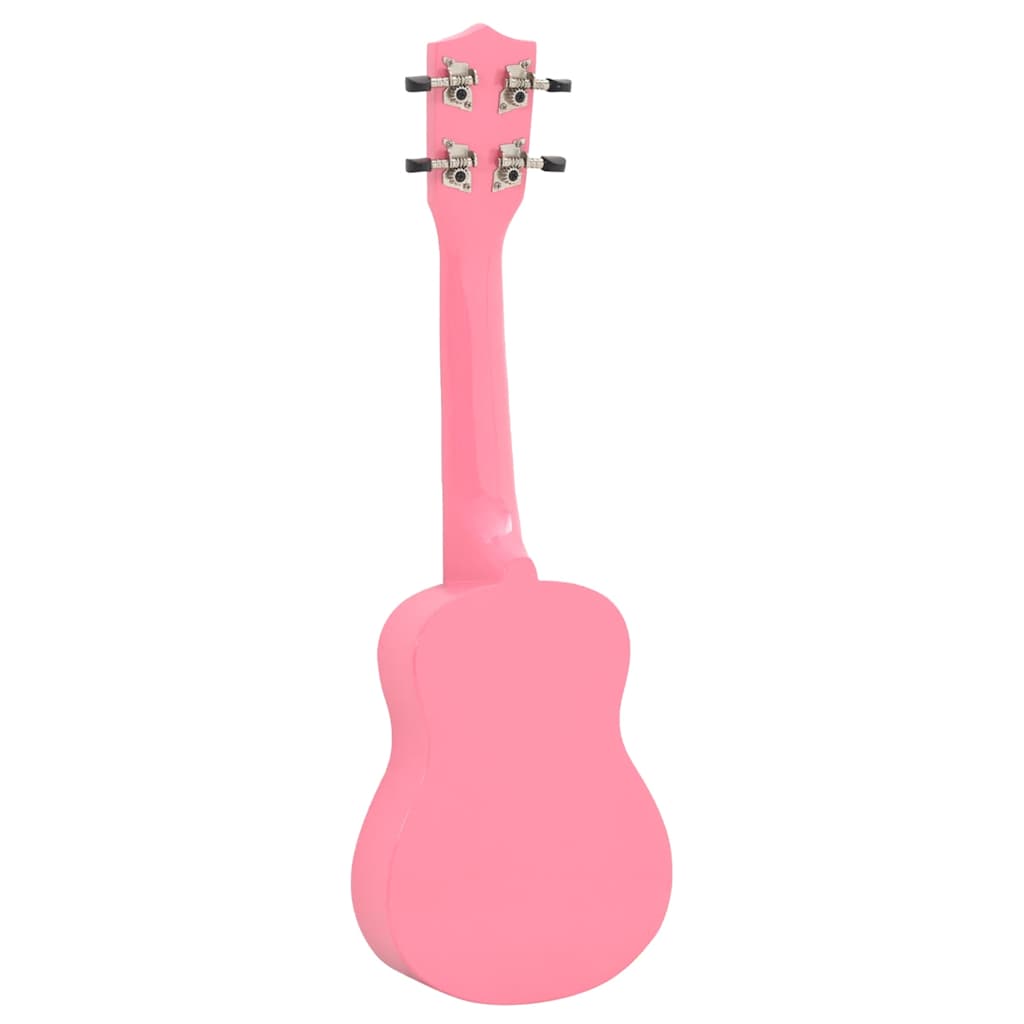 Ukuleleset met tas voor kinderen sopraan 21'' roze is nu te koop bij PeponiXL, paradijselijk wonen!