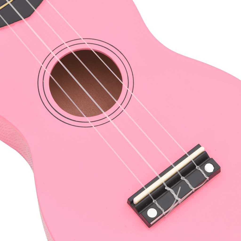 Ukuleleset met tas voor kinderen sopraan 21'' roze is nu te koop bij PeponiXL, paradijselijk wonen!