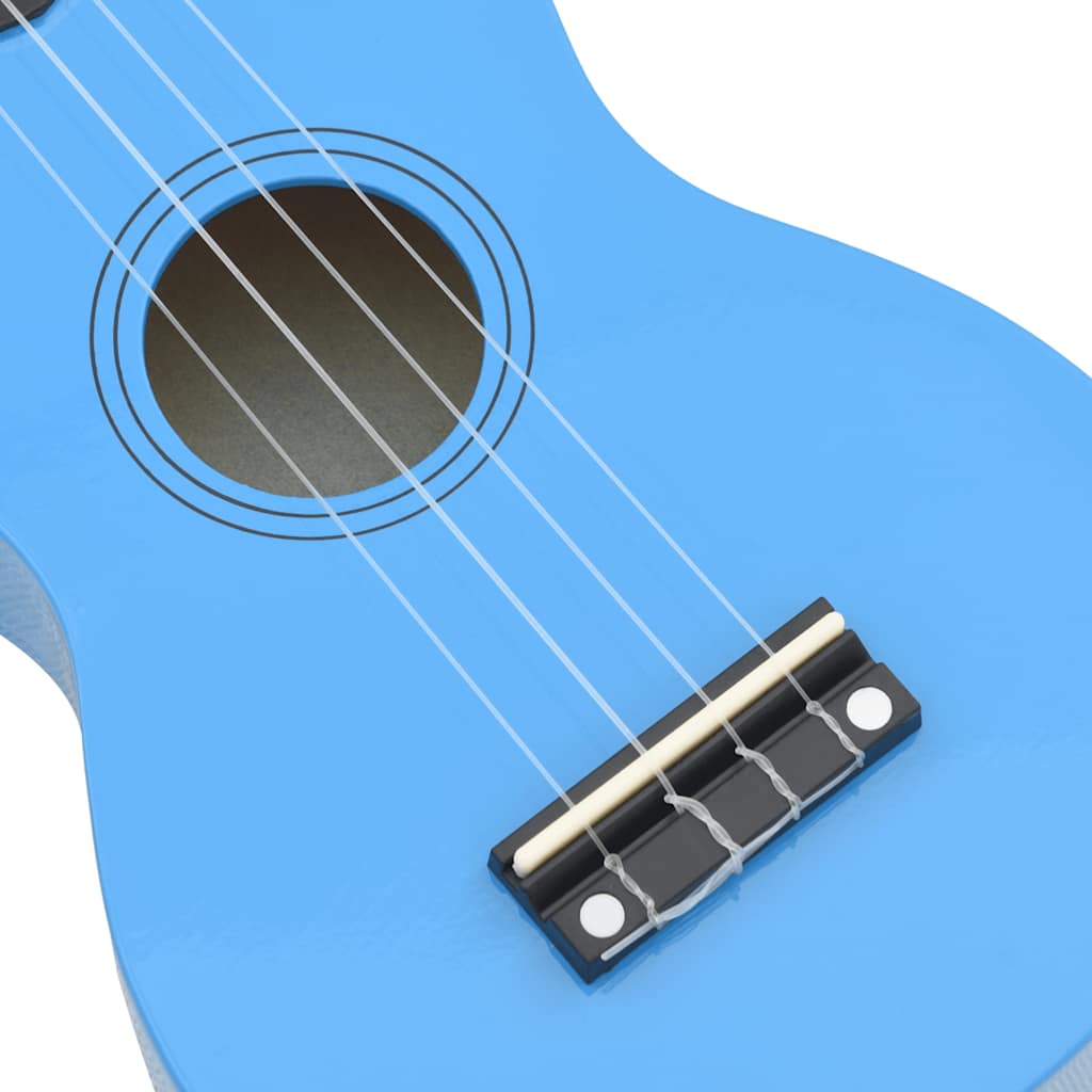 Ukuleleset met tas voor kinderen sopraan 21'' blauw is nu te koop bij PeponiXL, paradijselijk wonen!