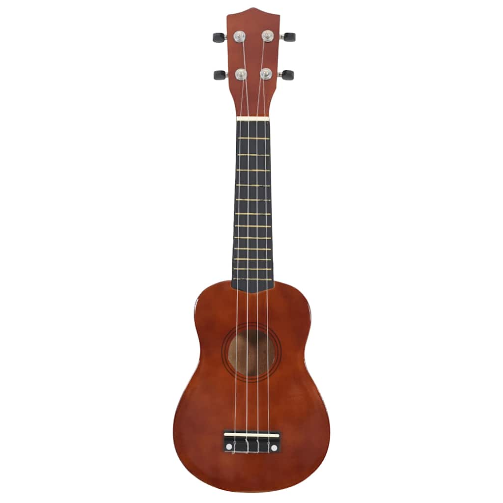 Ukuleleset met tas voor kinderen sopraan 23'' donkerhoutkleurig is nu te koop bij PeponiXL, paradijselijk wonen!
