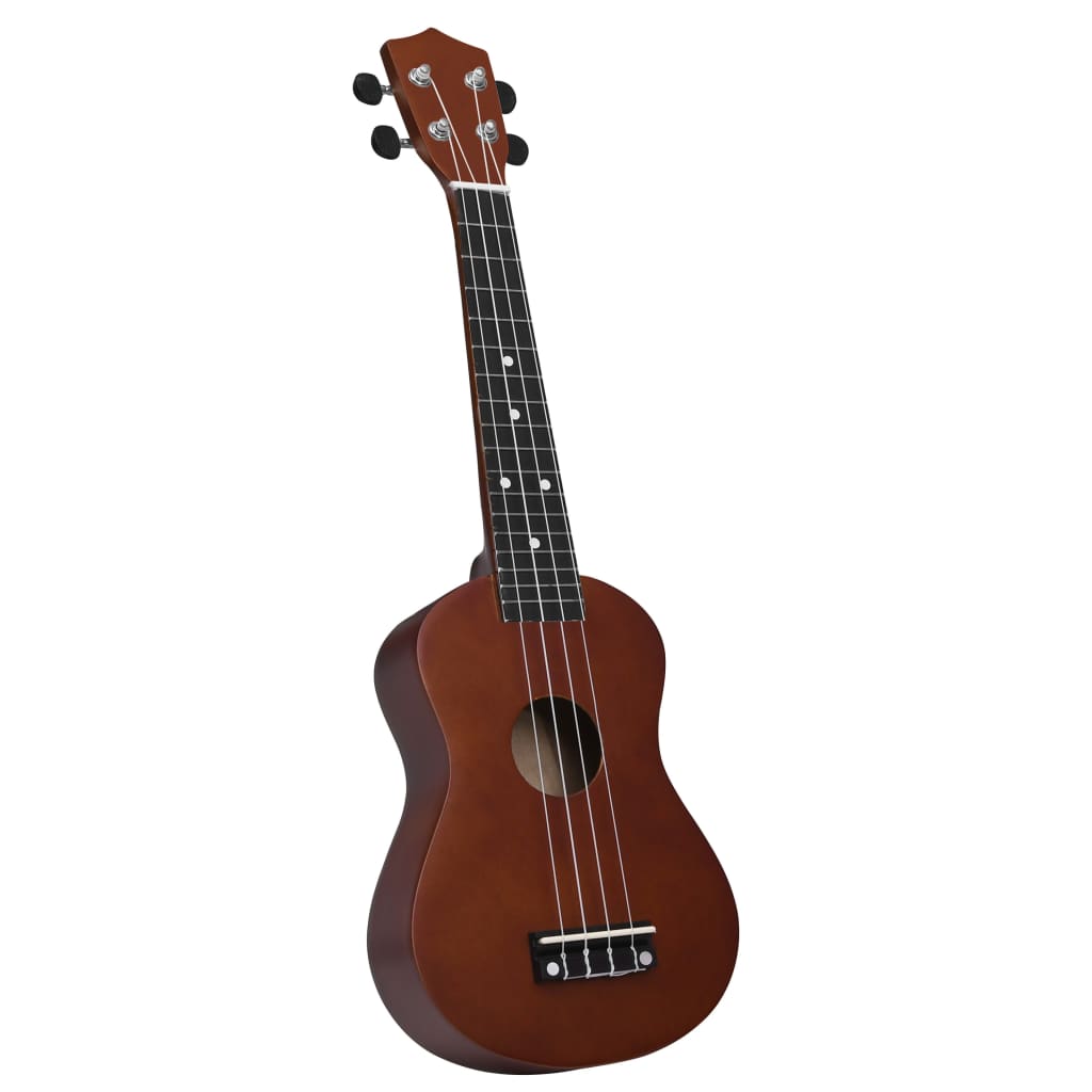 Ukuleleset met tas voor kinderen sopraan 23'' donkerhoutkleurig is nu te koop bij PeponiXL, paradijselijk wonen!