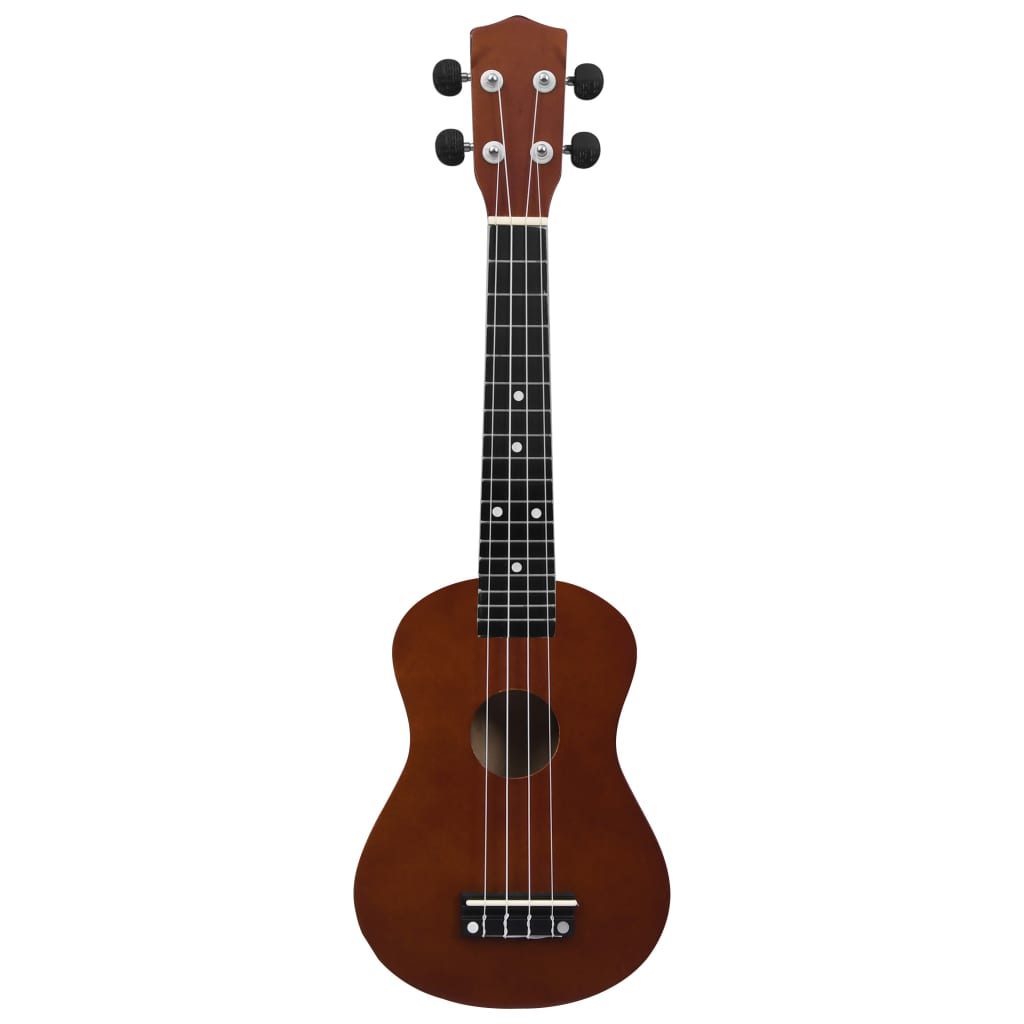 Ukuleleset met tas voor kinderen sopraan 23'' donkerhoutkleurig is nu te koop bij PeponiXL, paradijselijk wonen!