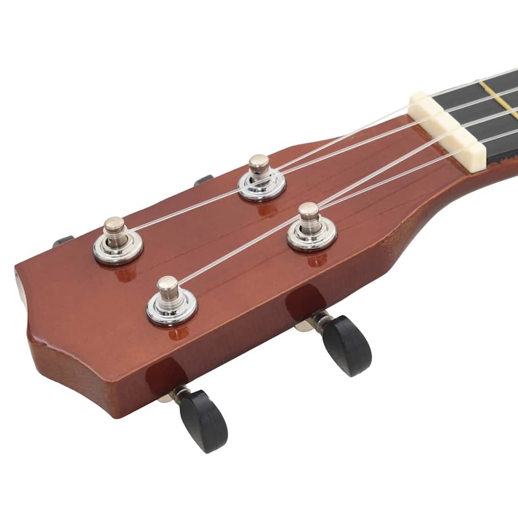 Ukuleleset met tas voor kinderen sopraan 23'' donkerhoutkleurig is nu te koop bij PeponiXL, paradijselijk wonen!