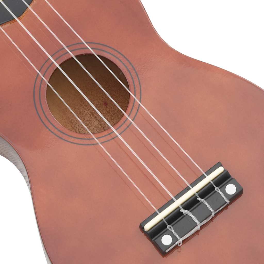 Ukuleleset met tas voor kinderen sopraan 23'' donkerhoutkleurig is nu te koop bij PeponiXL, paradijselijk wonen!