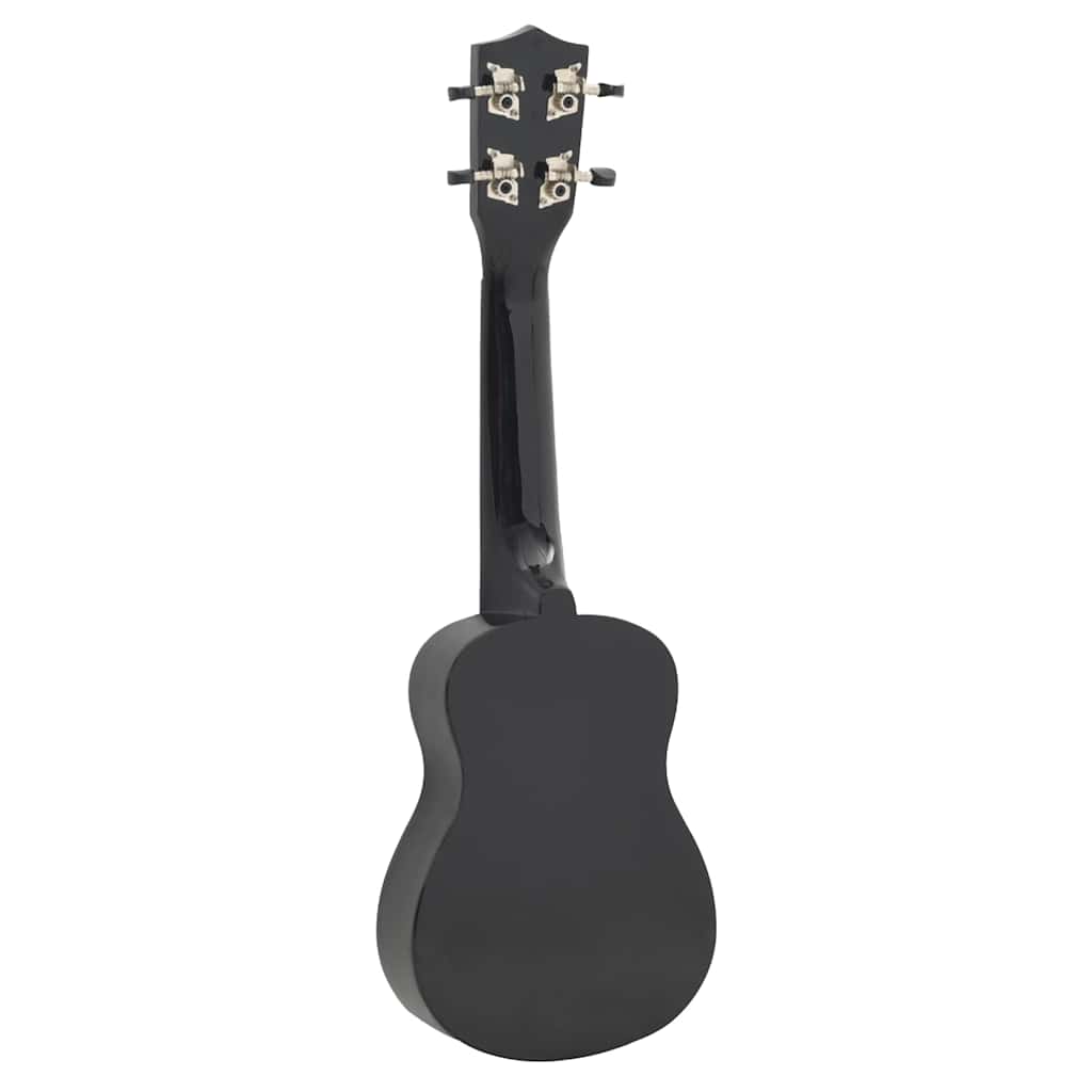 Ukuleleset met tas voor kinderen sopraan 23'' zwart is nu te koop bij PeponiXL, paradijselijk wonen!
