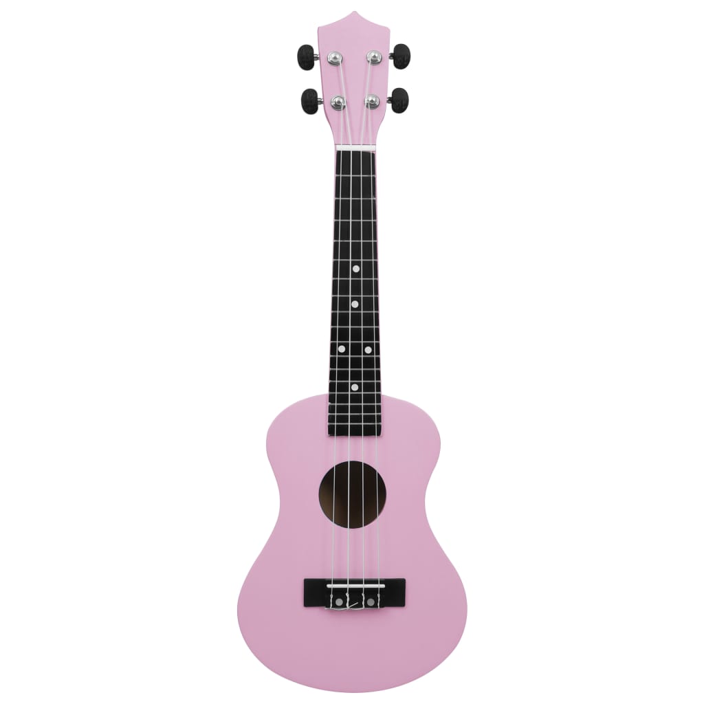 Ukuleleset met tas voor kinderen sopraan 23'' roze is nu te koop bij PeponiXL, paradijselijk wonen!