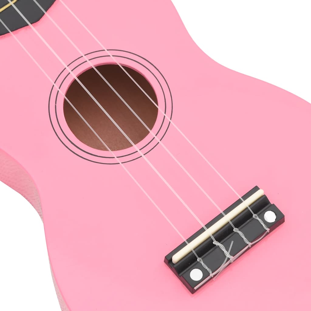 Ukuleleset met tas voor kinderen sopraan 23'' roze is nu te koop bij PeponiXL, paradijselijk wonen!