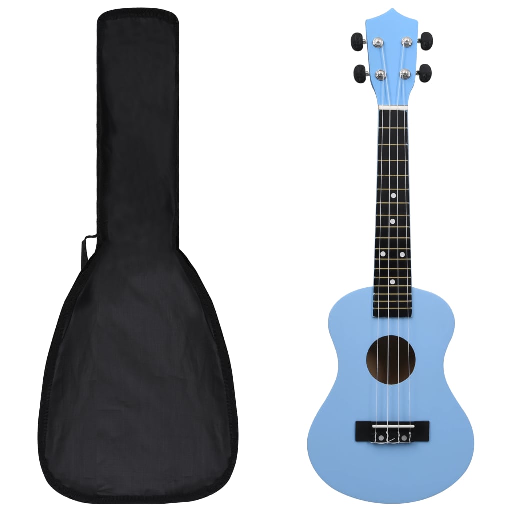 Ukuleleset met tas voor kinderen sopraan 23'' blauw is nu te koop bij PeponiXL, paradijselijk wonen!
