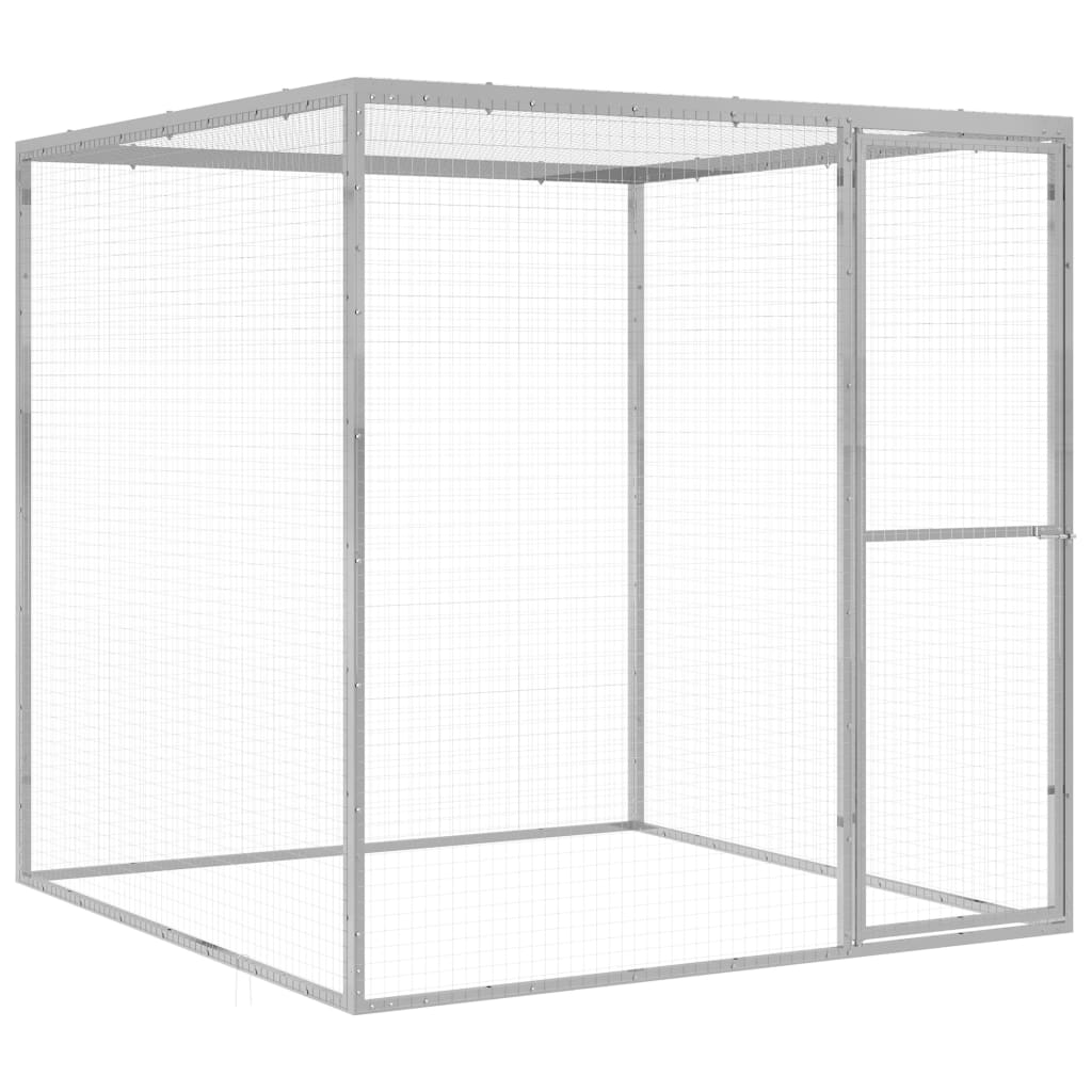 Kattenkooi 1,5x1,5x1,5 m gegalvaniseerd staal is nu te koop bij PeponiXL, paradijselijk wonen!