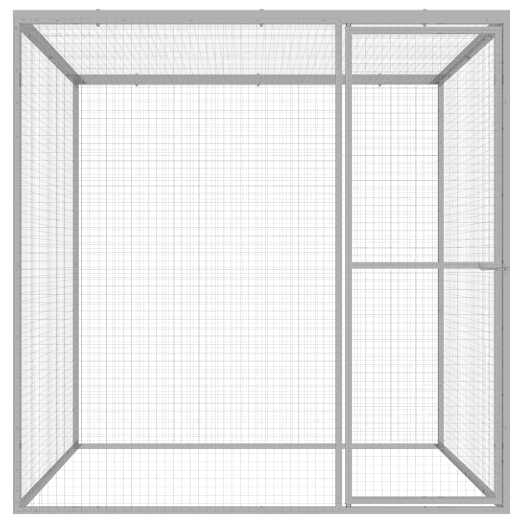 Kattenkooi 1,5x1,5x1,5 m gegalvaniseerd staal is nu te koop bij PeponiXL, paradijselijk wonen!