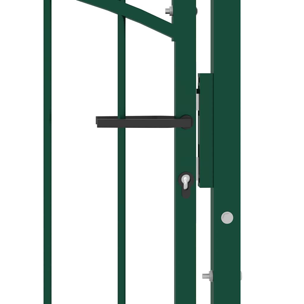 Hekpoort EMMEN met gebogen bovenzijde staal 100x106 cm groen is nu te koop bij PeponiXL, paradijselijk wonen!