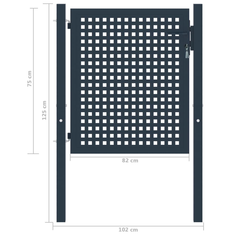 Hekpoort Antraciet 102x75 cm Staal is nu te koop bij PeponiXL, paradijselijk wonen!