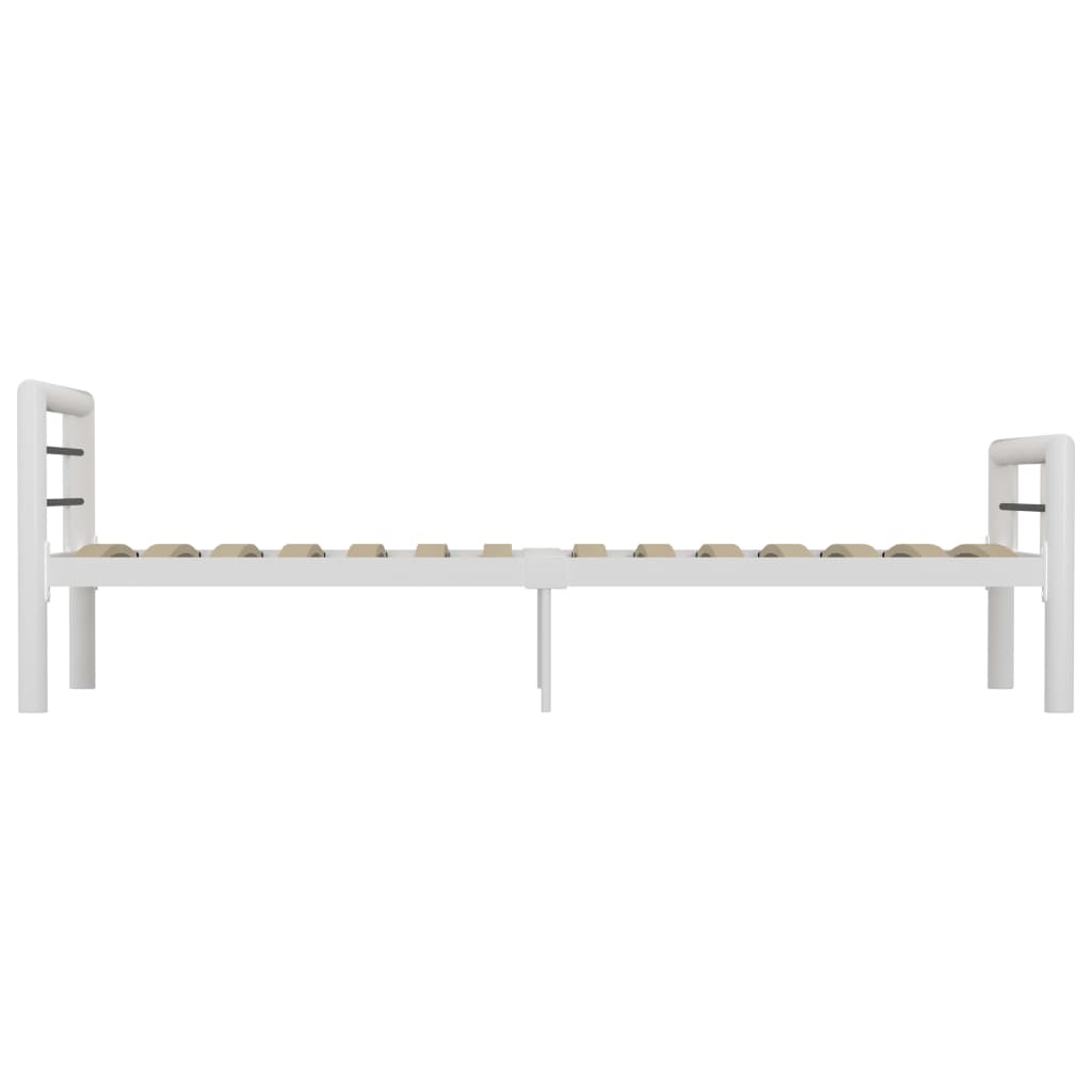 Bedframe metaal wit en zwart 100x200 cm is nu te koop bij PeponiXL, paradijselijk wonen!