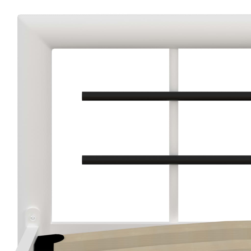 Bedframe metaal wit en zwart 120x200 cm
