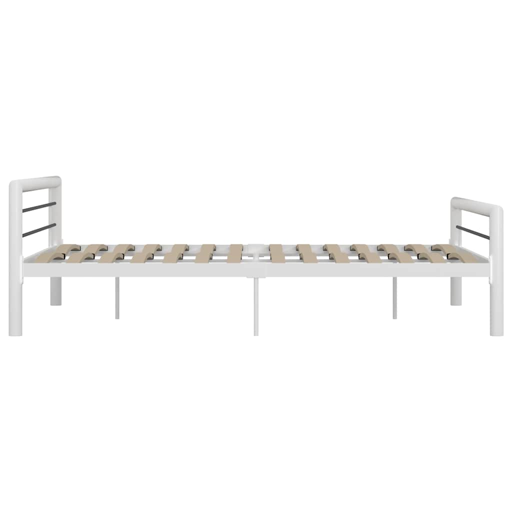 Bedframe metaal wit en zwart 180x200 cm is nu te koop bij PeponiXL, paradijselijk wonen!