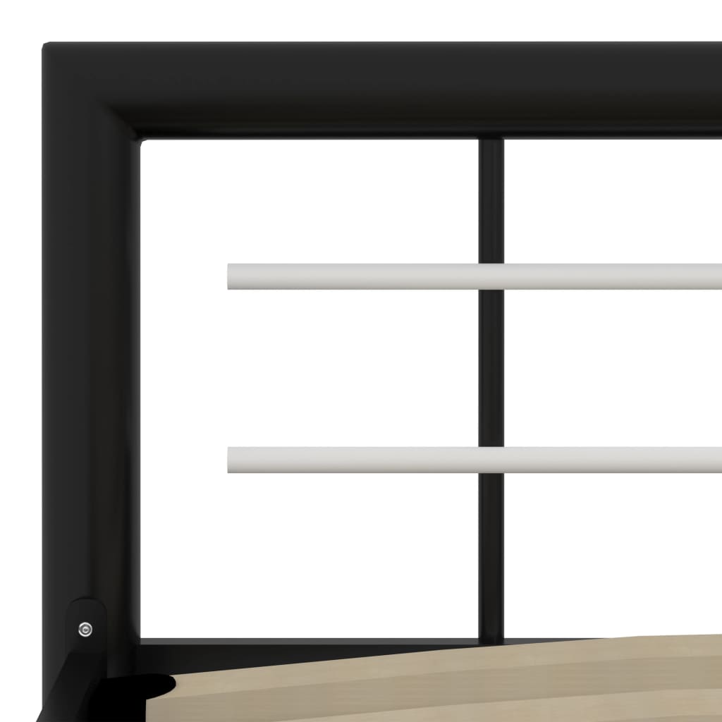 Bedframe metaal zwart en wit 160x200 cm is nu te koop bij PeponiXL, paradijselijk wonen!