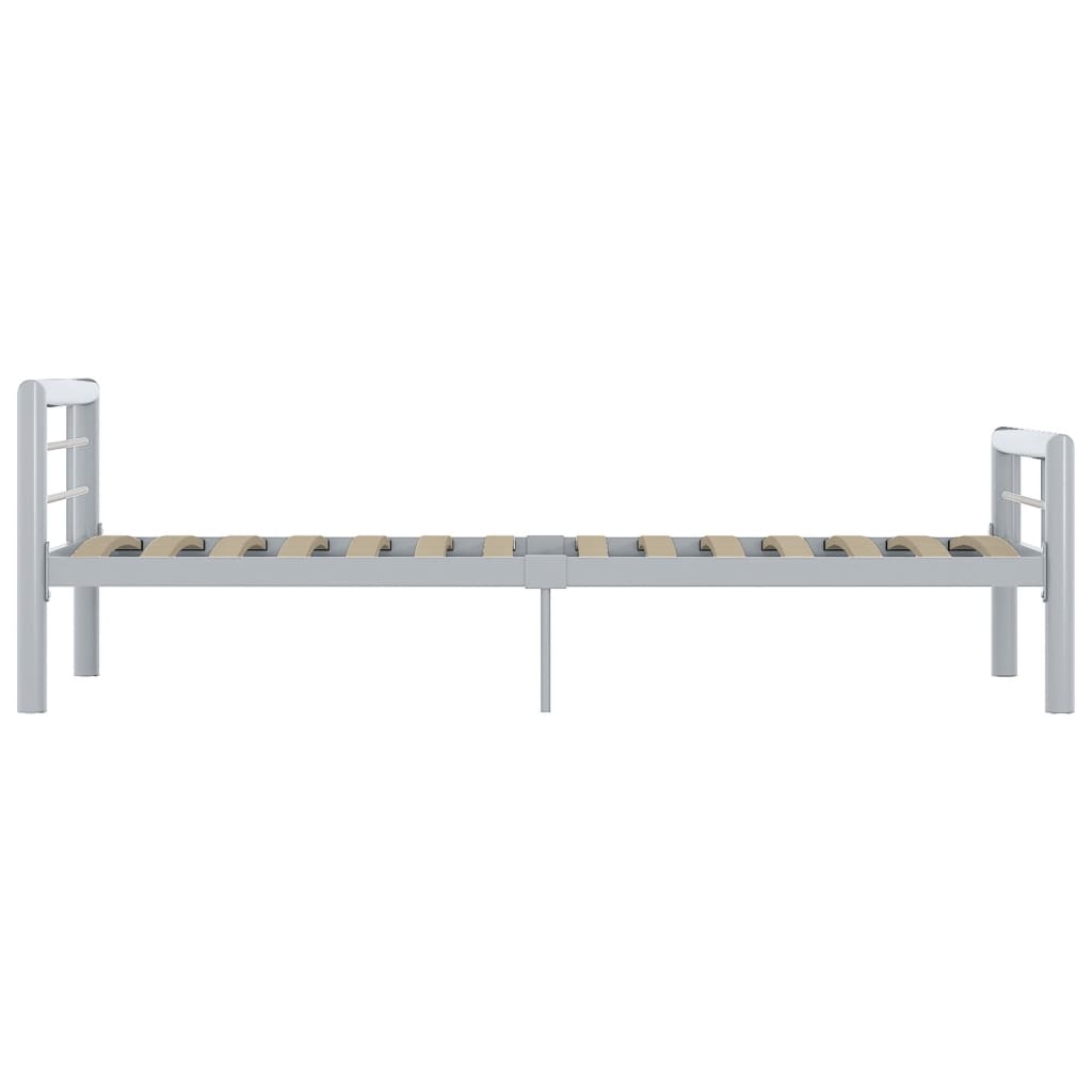 Bedframe metaal grijs en wit 90x200 cm is nu te koop bij PeponiXL, paradijselijk wonen!