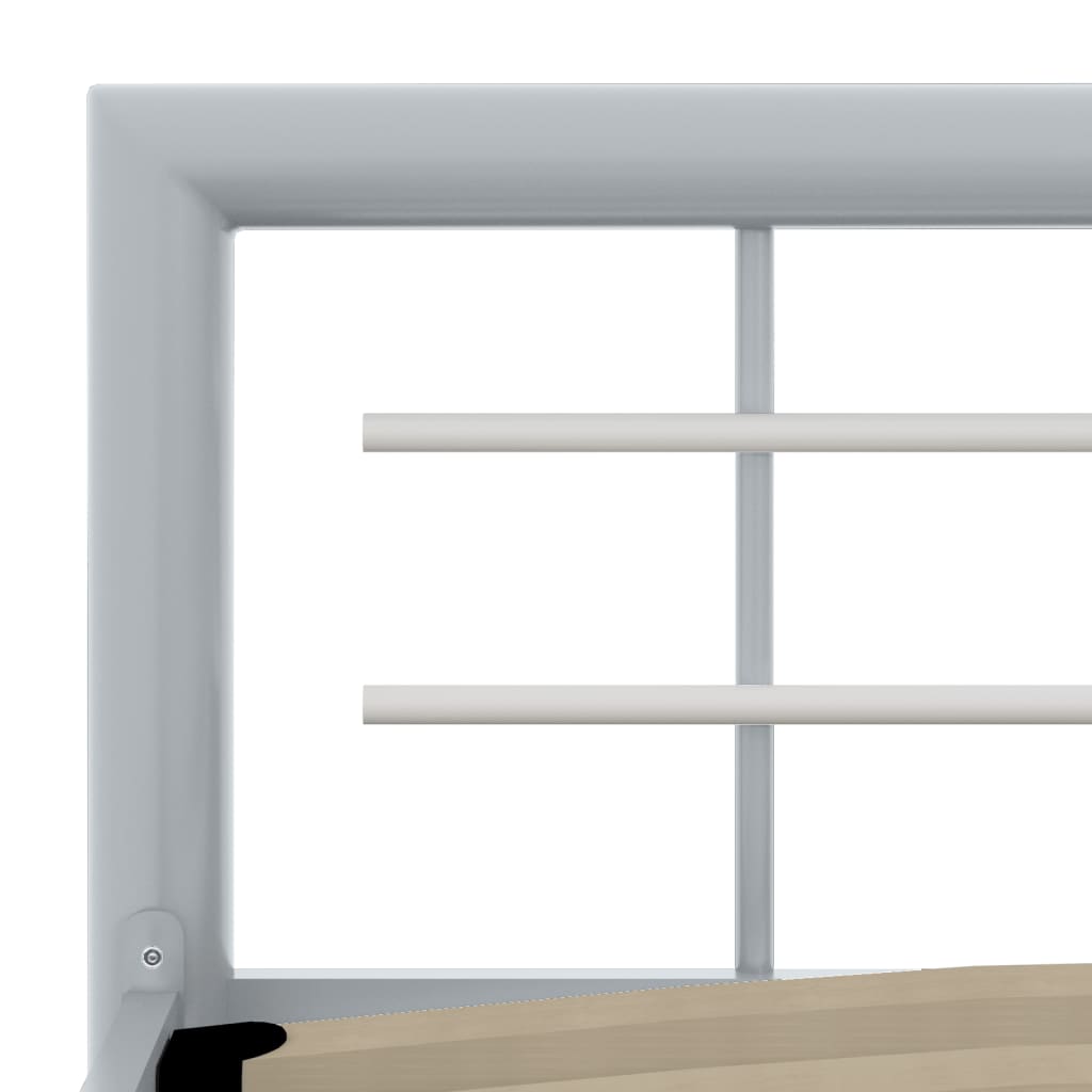 Bedframe metaal grijs en wit 90x200 cm is nu te koop bij PeponiXL, paradijselijk wonen!